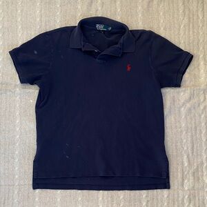 Ralph Lauren Navy Polo Shirt with Red Logo